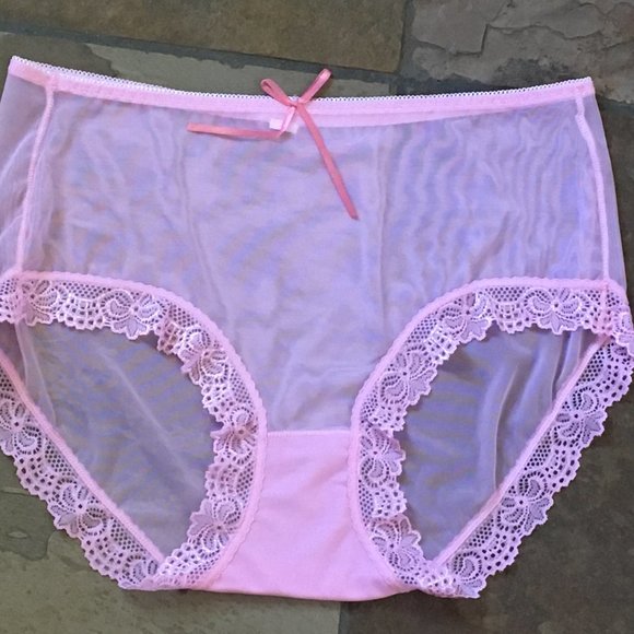 Cotton Candy Pink Size 7 ALL See Thru Sheer Panty - Picture 2 of 4
